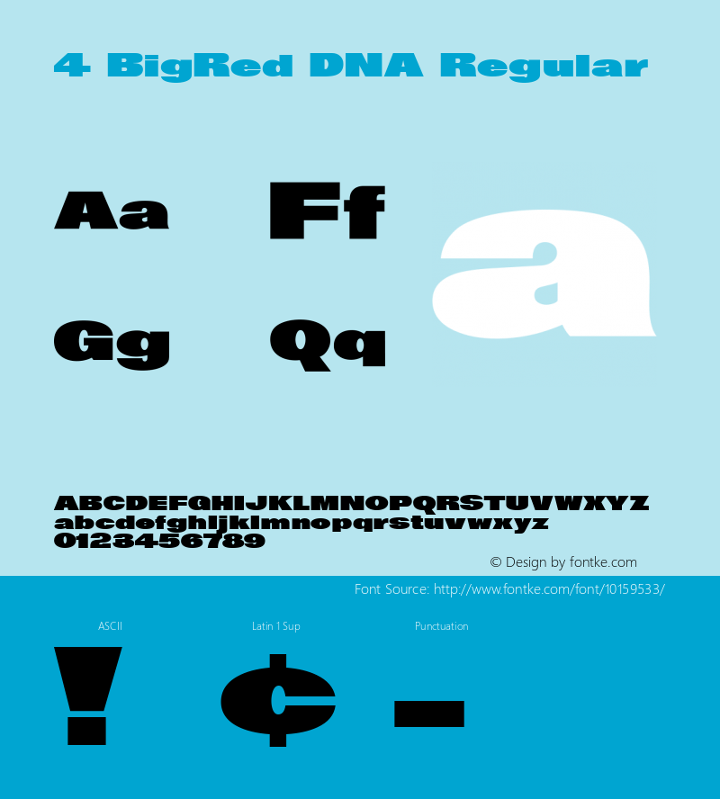 4 BigRed DNA Regular Macromedia Fontographer 4.1 9/13/99图片样张