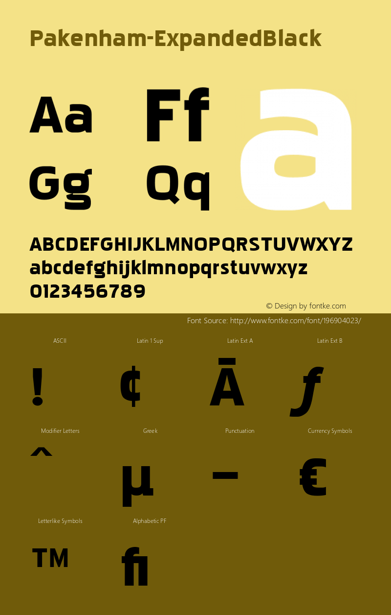 ☞Pakenham-ExpandedBlack Version 001.000 ;com.myfonts.easy.larabie.pakenham.expanded-black.wfkit2.version.KxD图片样张