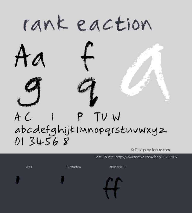 FrankReaction ☞ Version 1.000; ttfautohint (v0.95) -d;com.myfonts.easy.will-stewart.frank-reaction.regular.wfkit2.version.3XoP图片样张