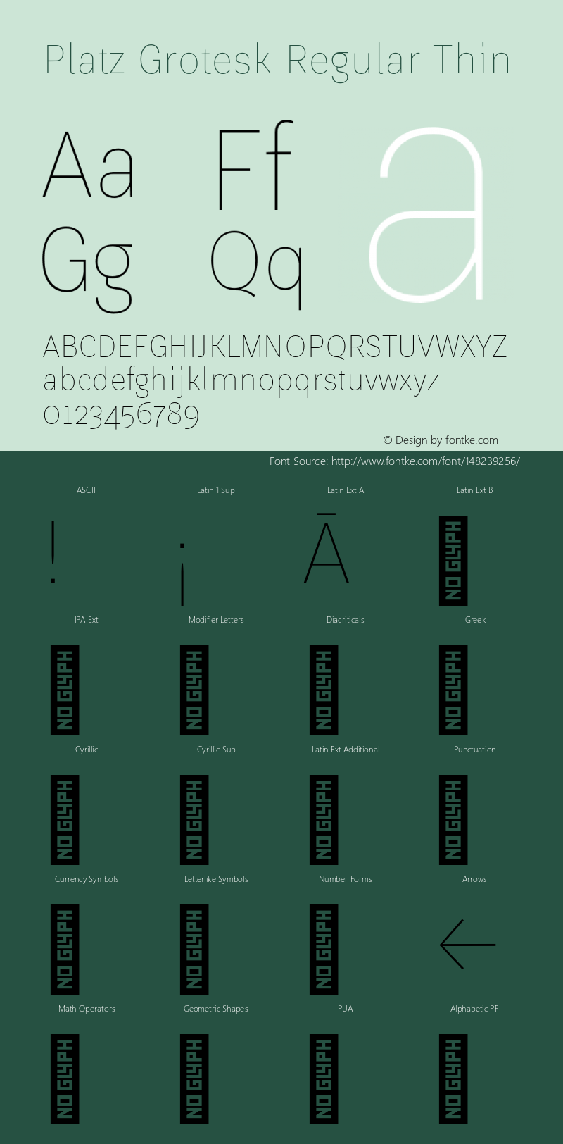 Platz Grotesk Regular Thin Version 1.000;PS 001.000;hotconv 1.0.88;makeotf.lib2.5.64775图片样张