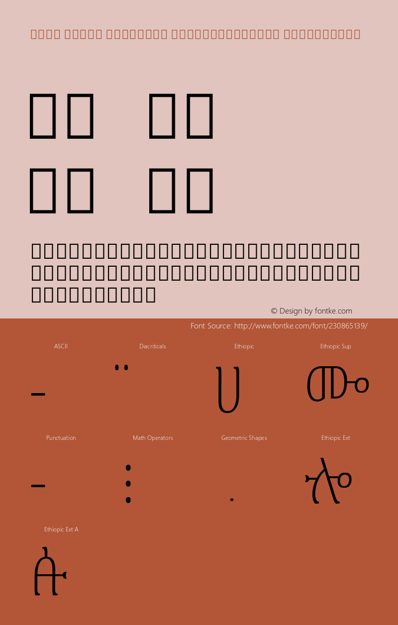 Noto Serif Ethiopic ExtraCondensed ExtraLight Version 2.100; ttfautohint (v1.8) -l 8 -r 50 -G 200 -x 14 -D ethi -f none -a qsq -X 