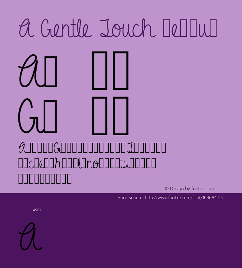 A Gentle Touch Medium Version 001.000图片样张