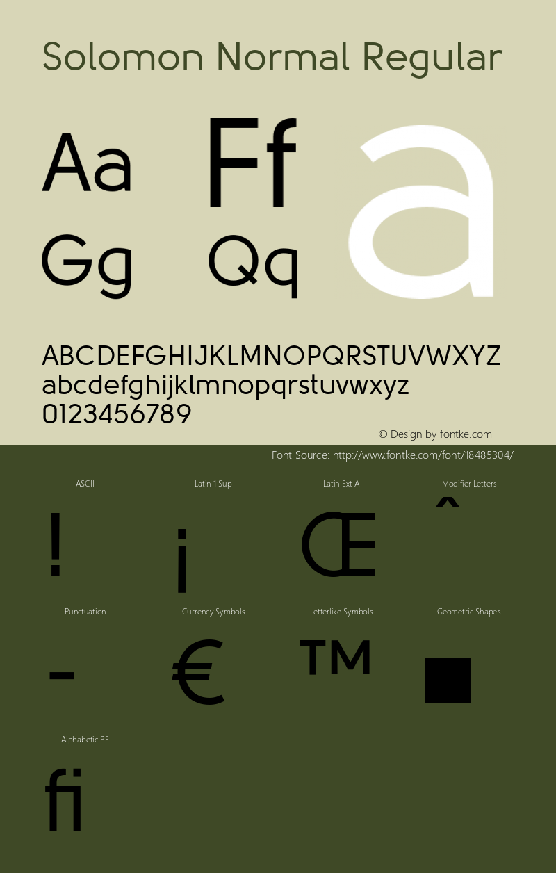 Solomon Normal Regular 1.000图片样张