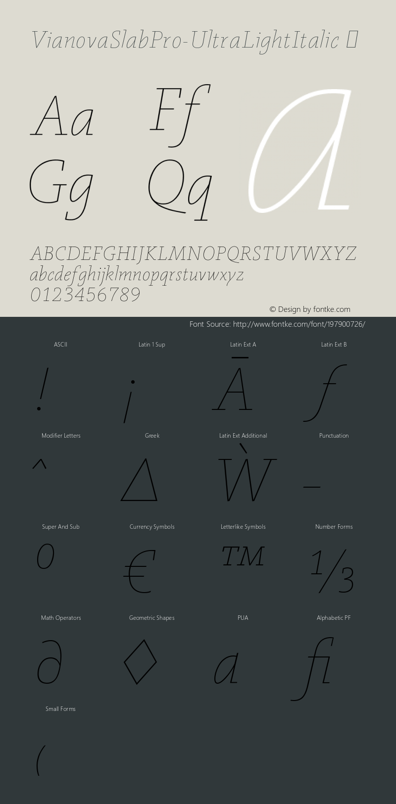 ☞Vianova Slab Pro UltraLightItalic Version 001.000;com.myfonts.easy.ef.vianova-slab-pro.ultralight-italic.wfkit2.version.4Zva图片样张