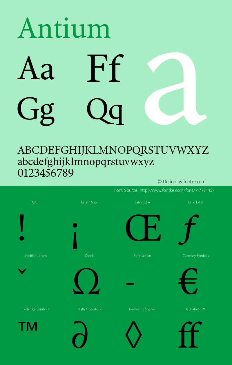 Antium ☞ Version 2.001;com.myfonts.eurotypo.antium.regular.wfkit2.3sKQ图片样张