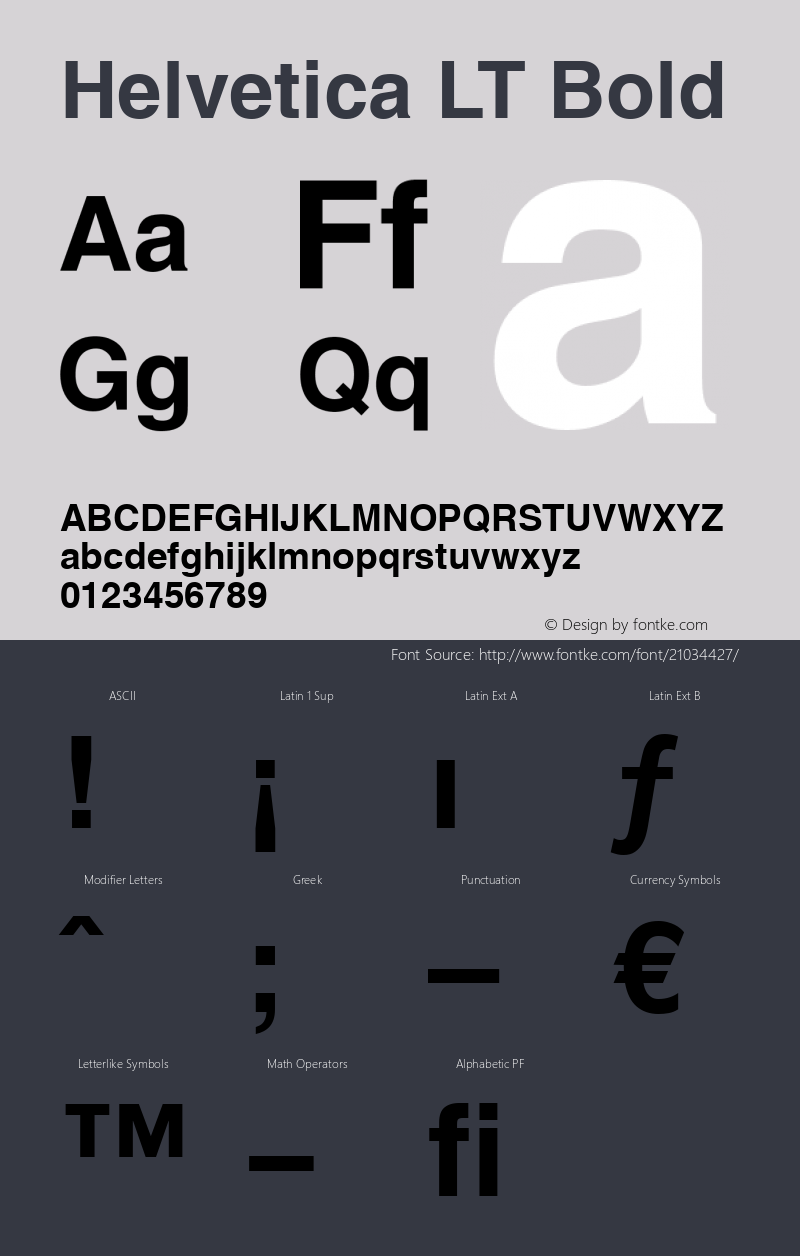 Helvetica LT Bold Version 6.1; 2002图片样张