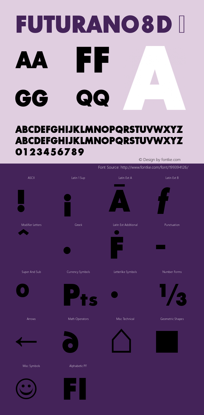 ☞FuturaNo8D Version 1.10;com.myfonts.easy.urw.futura-no-8.futura-no-8.wfkit2.version.3ARN图片样张