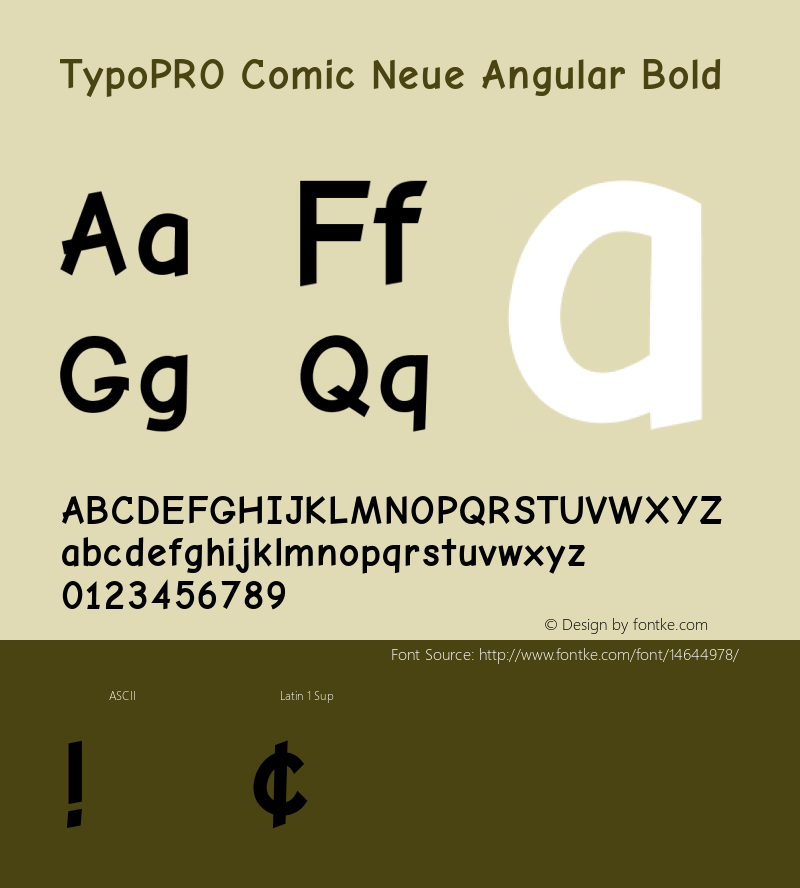 TypoPRO Comic Neue Angular Bold Version 1.000图片样张