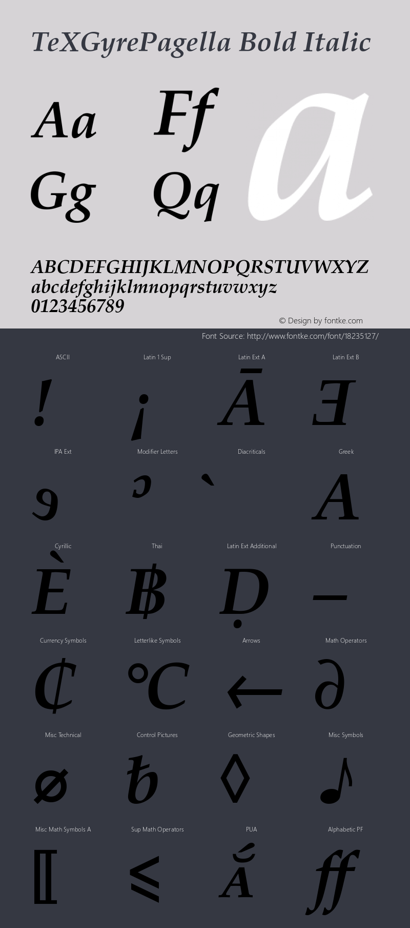 TeXGyrePagella Bold Italic Version 1.103;PS 1.103;hotconv 1.0.49;makeotf.lib2.0.14853图片样张