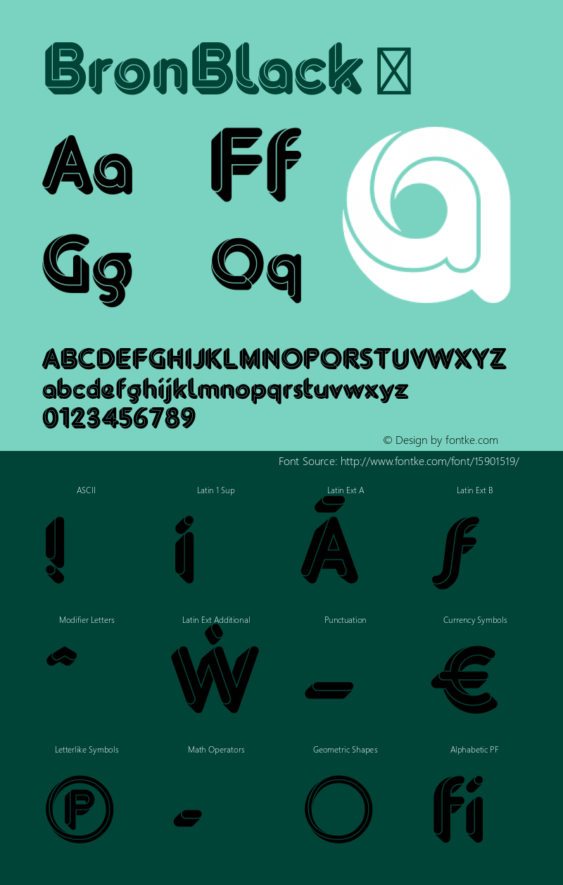 BronBlack ☞ Version 001.001;com.myfonts.easy.jeremia-adatte.bron.black.wfkit2.version.4k9L图片样张