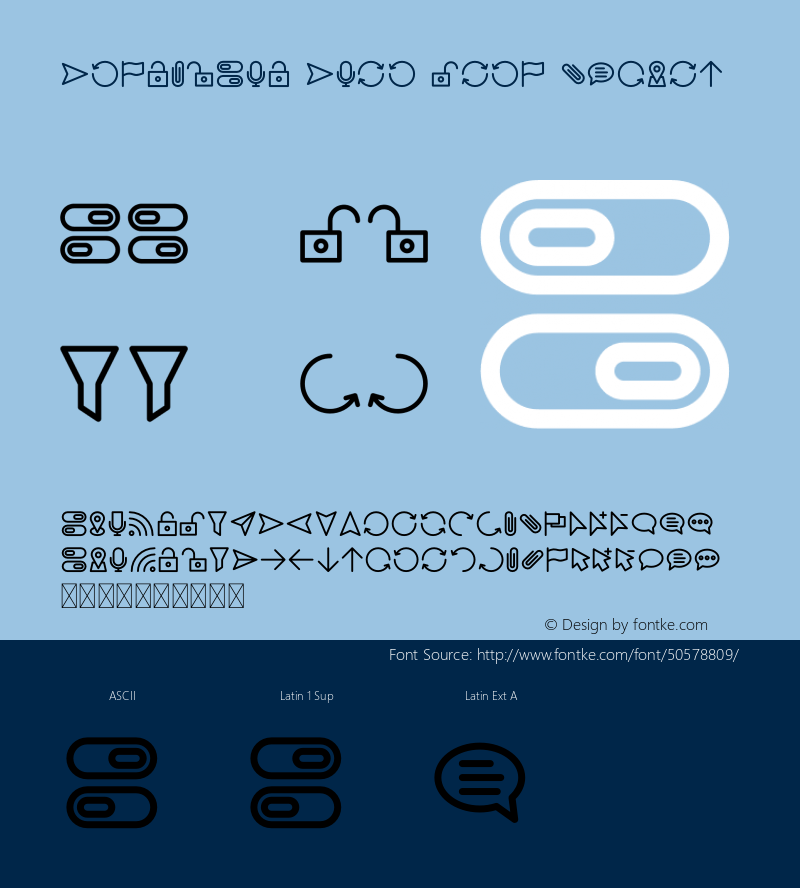 Interface Icon Font Symbol Version 1.002;Fontself Maker 3.4.0图片样张