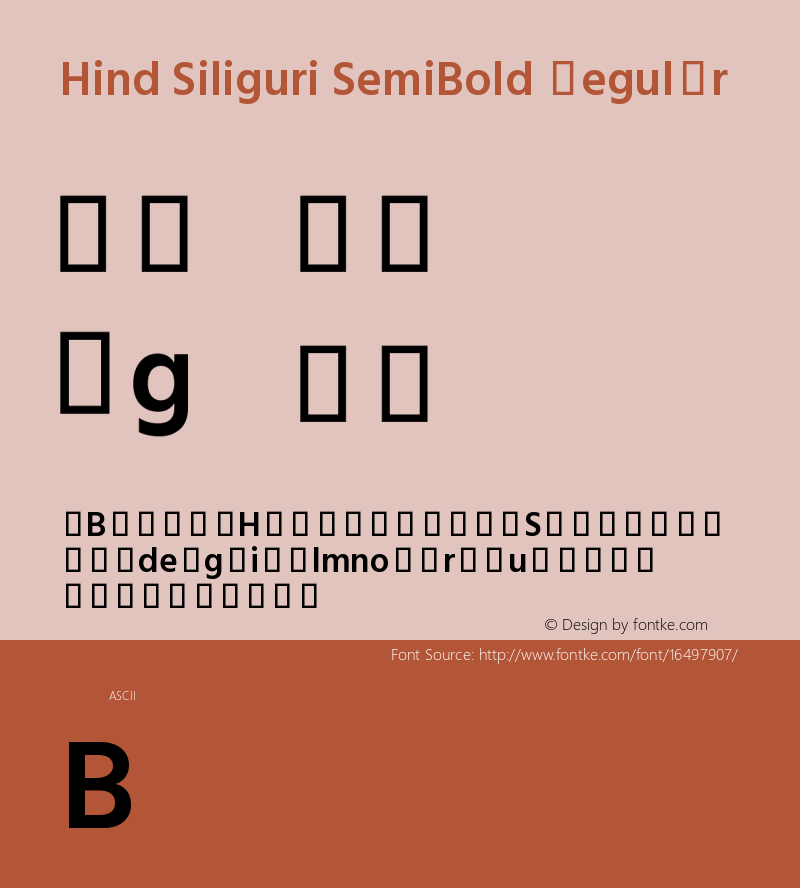 Hind Siliguri SemiBold Regular Version 0.702;PS 1.0;hotconv 1.0.81;makeotf.lib2.5.63406图片样张