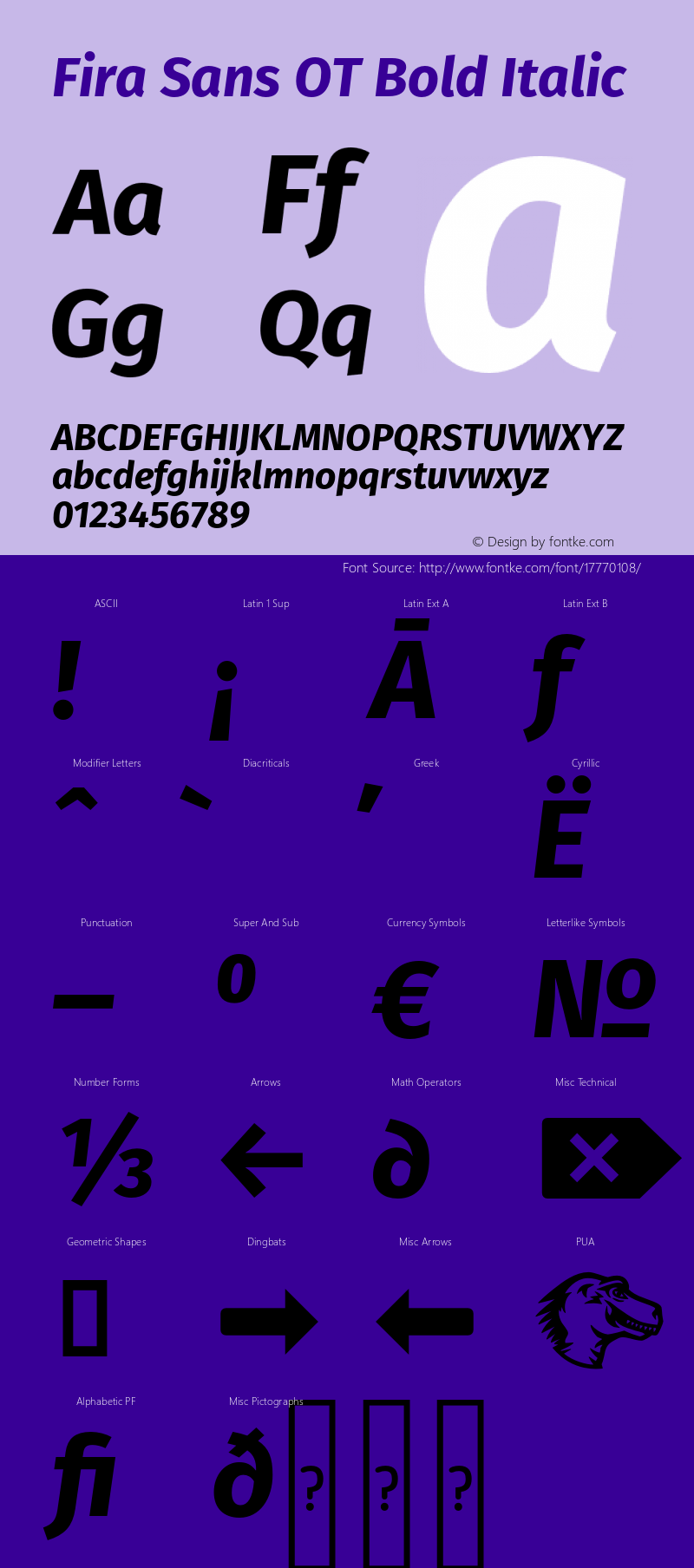 Fira Sans OT Bold Italic Version 2.001图片样张
