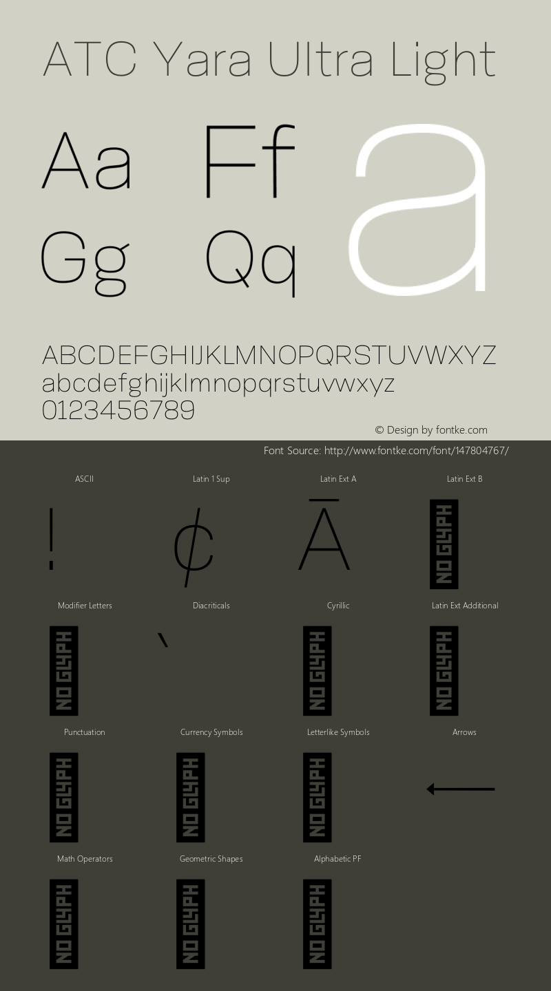 ATCYara-UltraLight Version 1.002;PS 001.002;hotconv 1.0.88;makeotf.lib2.5.64775图片样张