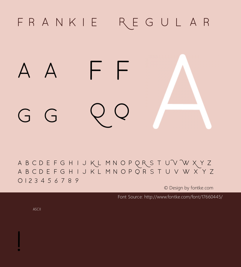Frankie Regular Version 001.000图片样张
