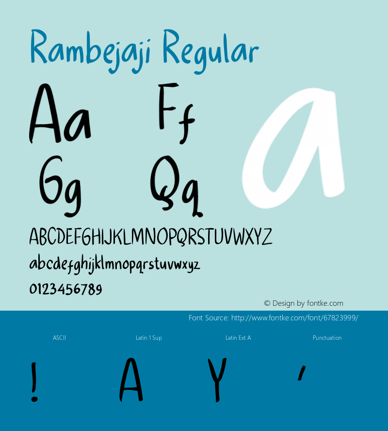 Rambejaji Version 1.003;Fontself Maker 3.5.1图片样张