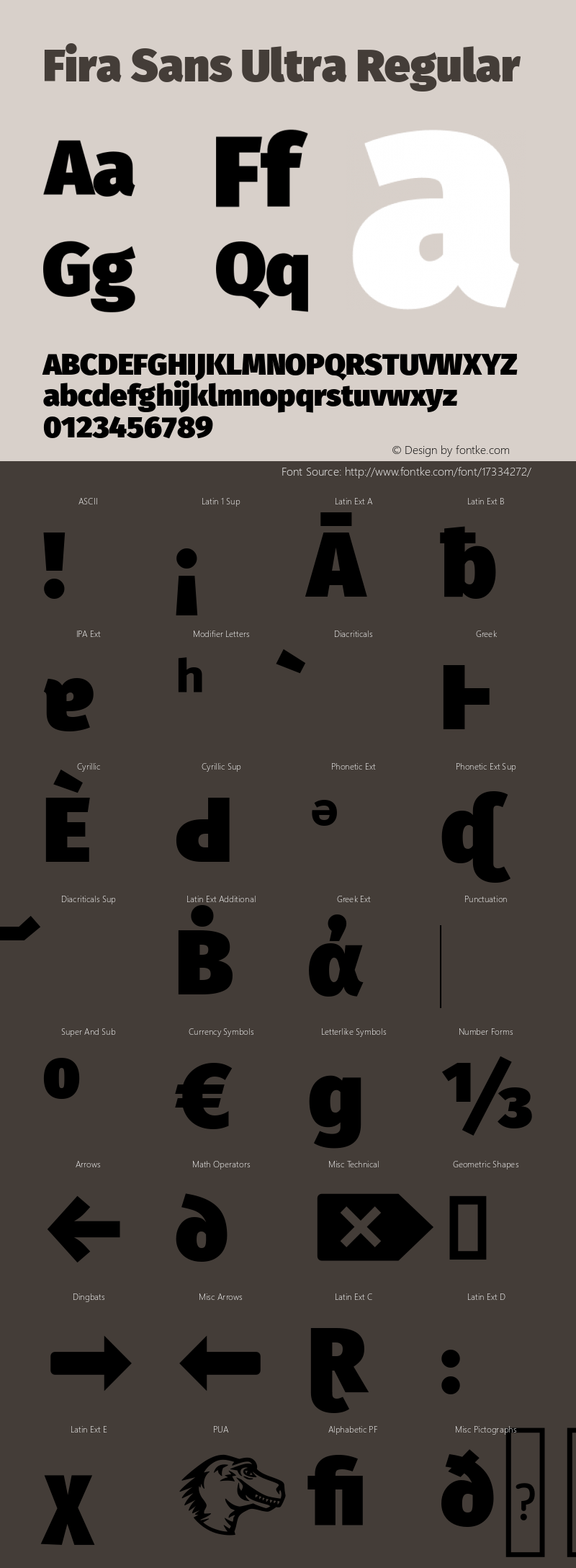 Fira Sans Ultra Regular Version 4.106图片样张