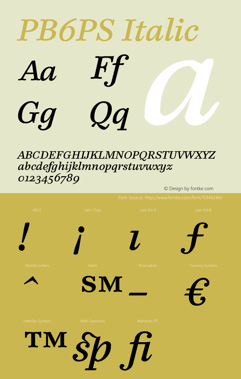 PB6PS Italic Version 001.001图片样张