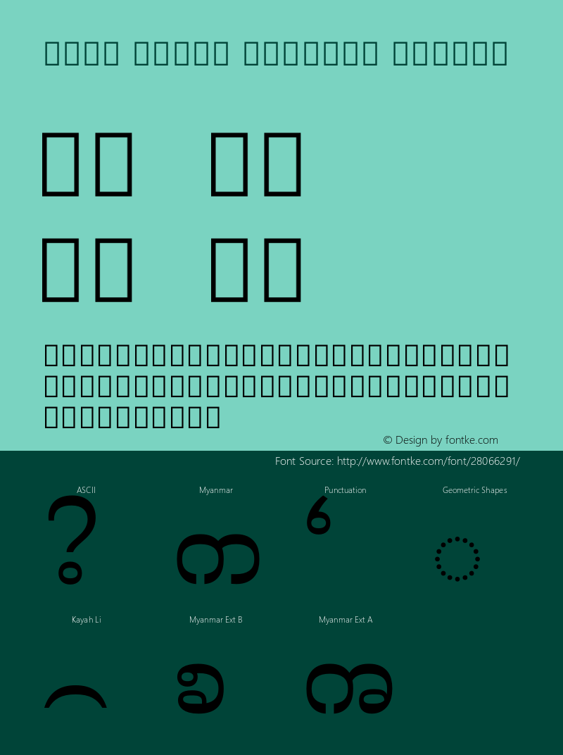 Noto Serif Myanmar Medium Version 2.001图片样张