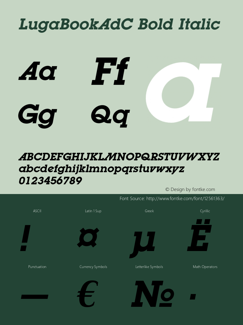 LugaBookAdC Bold Italic OTF 1.0;PS 1.000;Core 116;AOCW 1.0 161图片样张