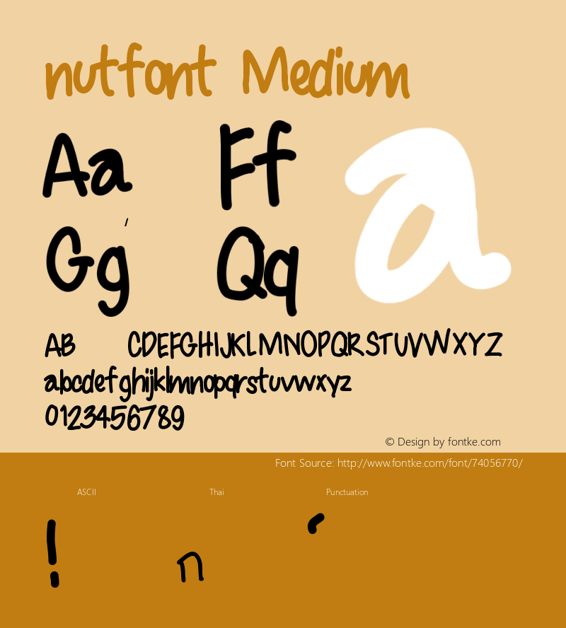 nutfont Version 001.000图片样张