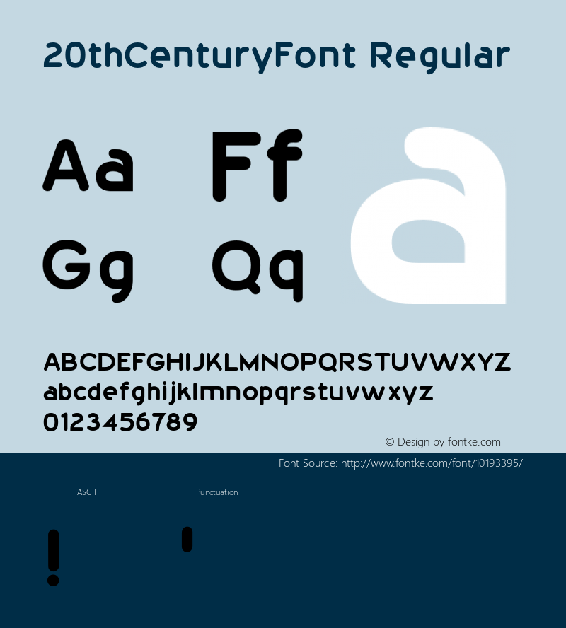 20thCenturyFont Regular 001.000图片样张