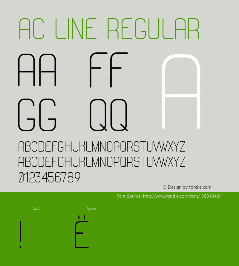 AC Line Regular Version 1.000; ttfautohint (v1.4.1)图片样张