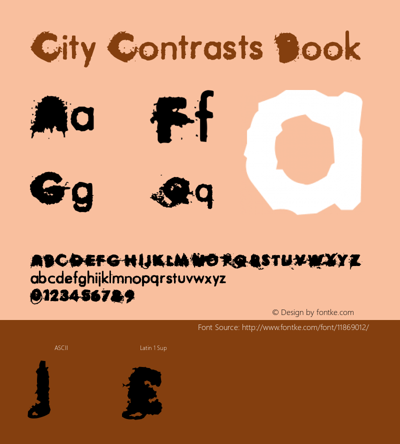 City Contrasts Book Version .ttf图片样张