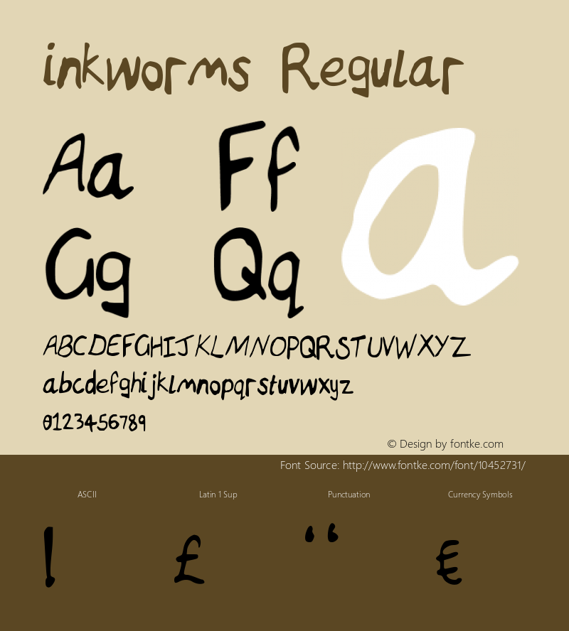 inkworms Regular Version 001.000图片样张