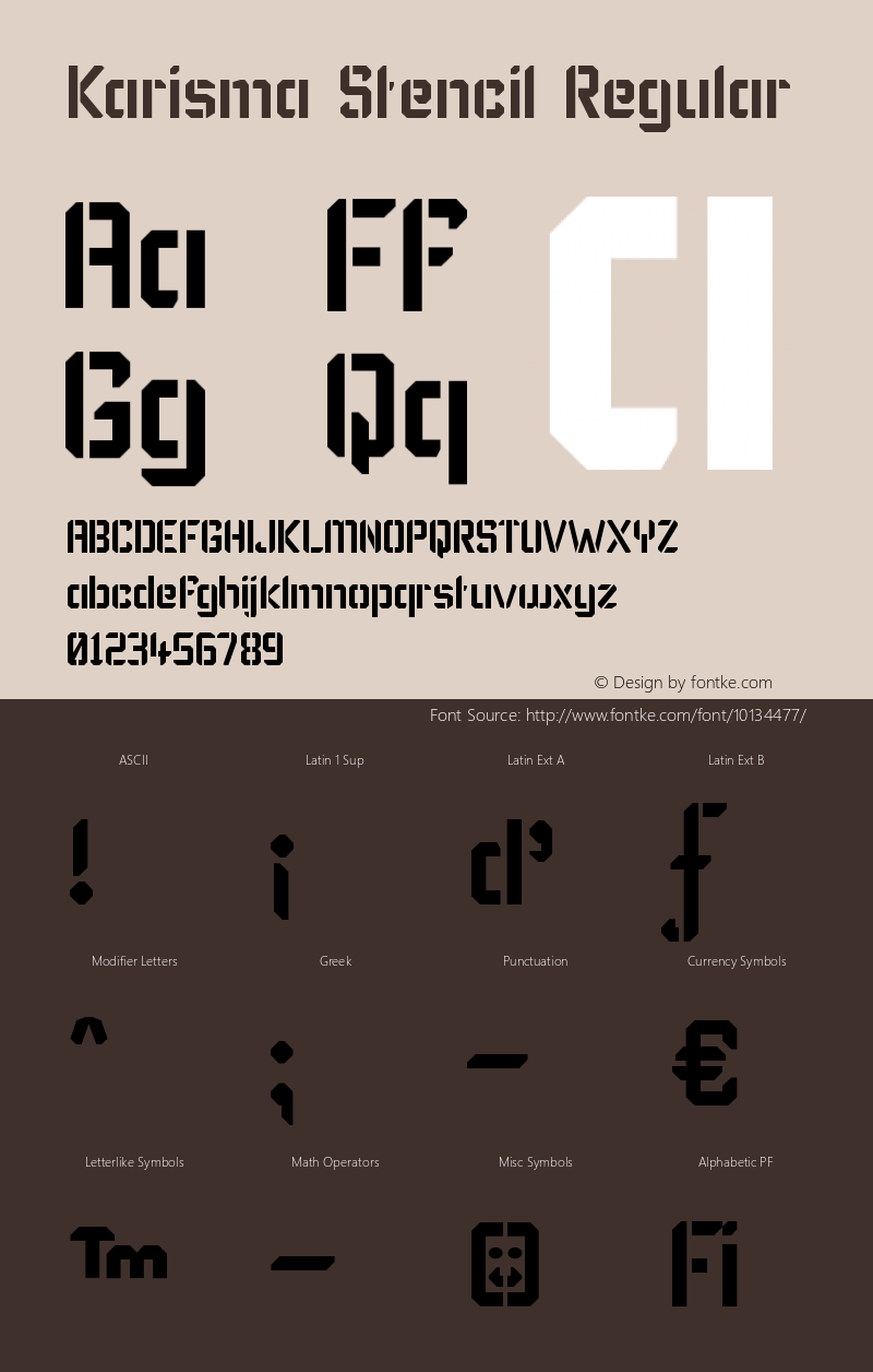 Karisma Stencil Regular 1.0图片样张