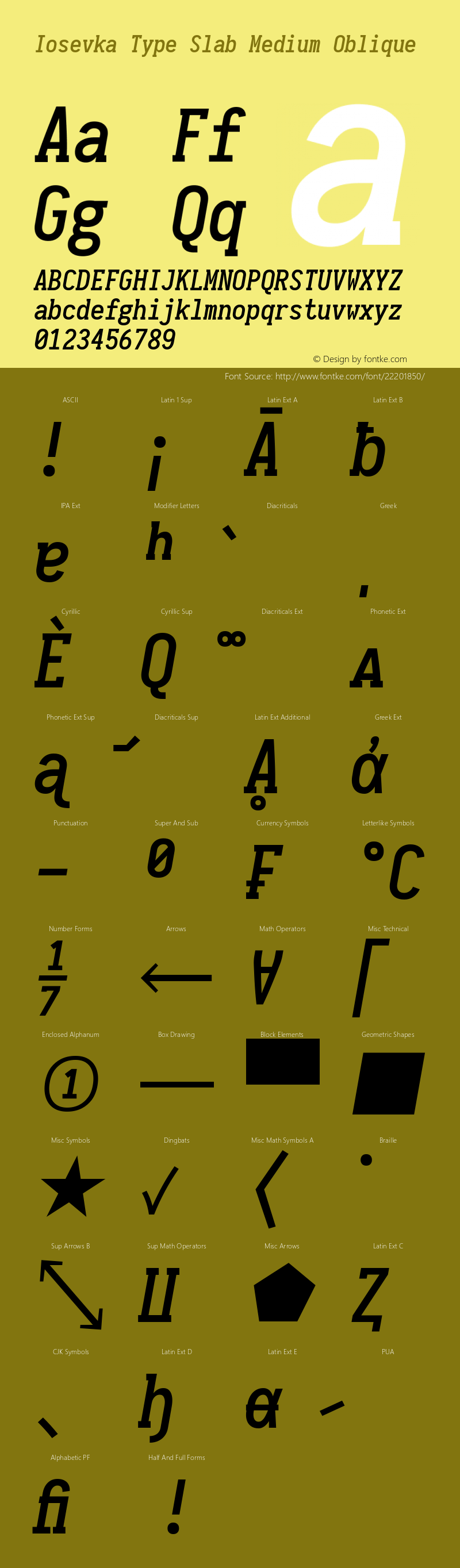 Iosevka Type Slab Medium Oblique 1.13.1; ttfautohint (v1.6)图片样张