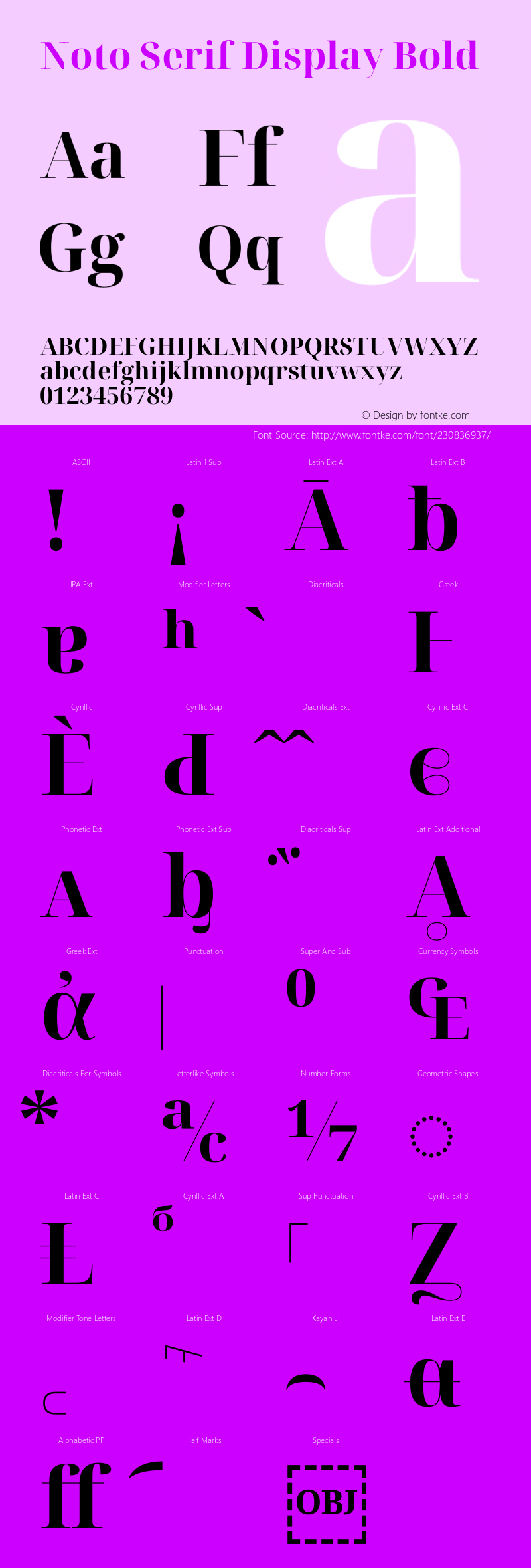 Noto Serif Display Bold Version 2.007图片样张