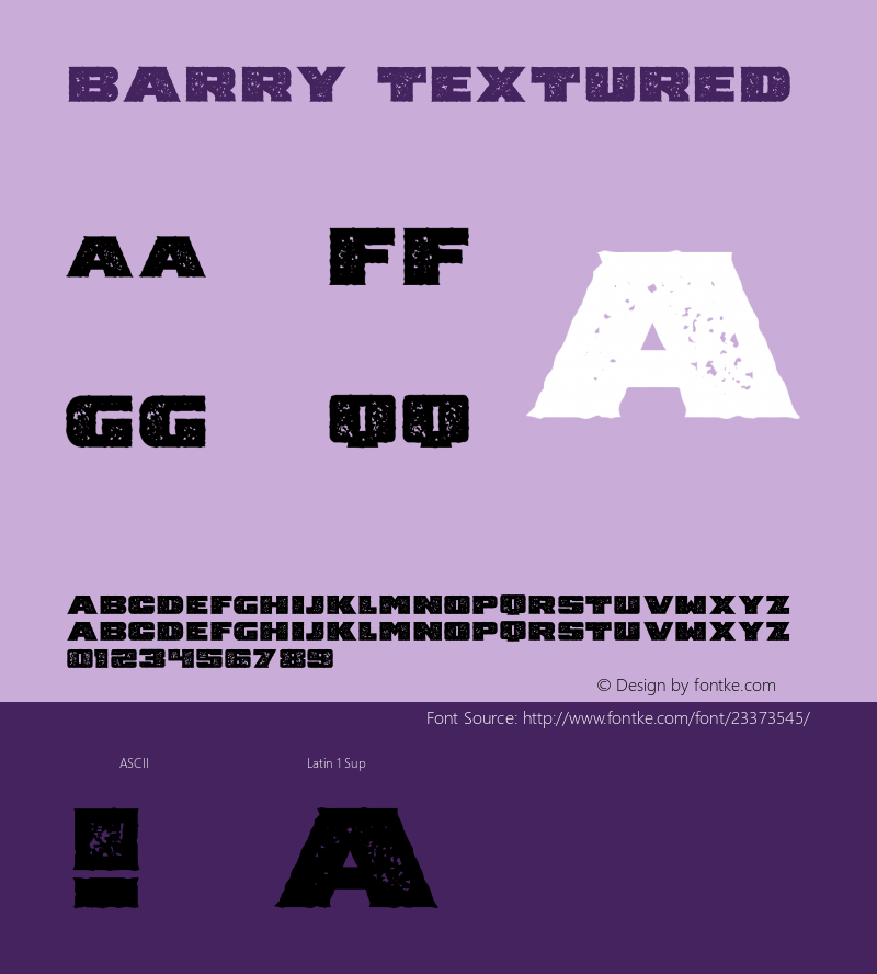 Barry Textured Version 1.002;Fontself Maker 2.0.3图片样张