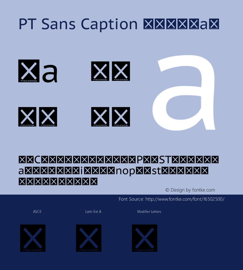 PT Sans Caption Regular Version 2.005图片样张