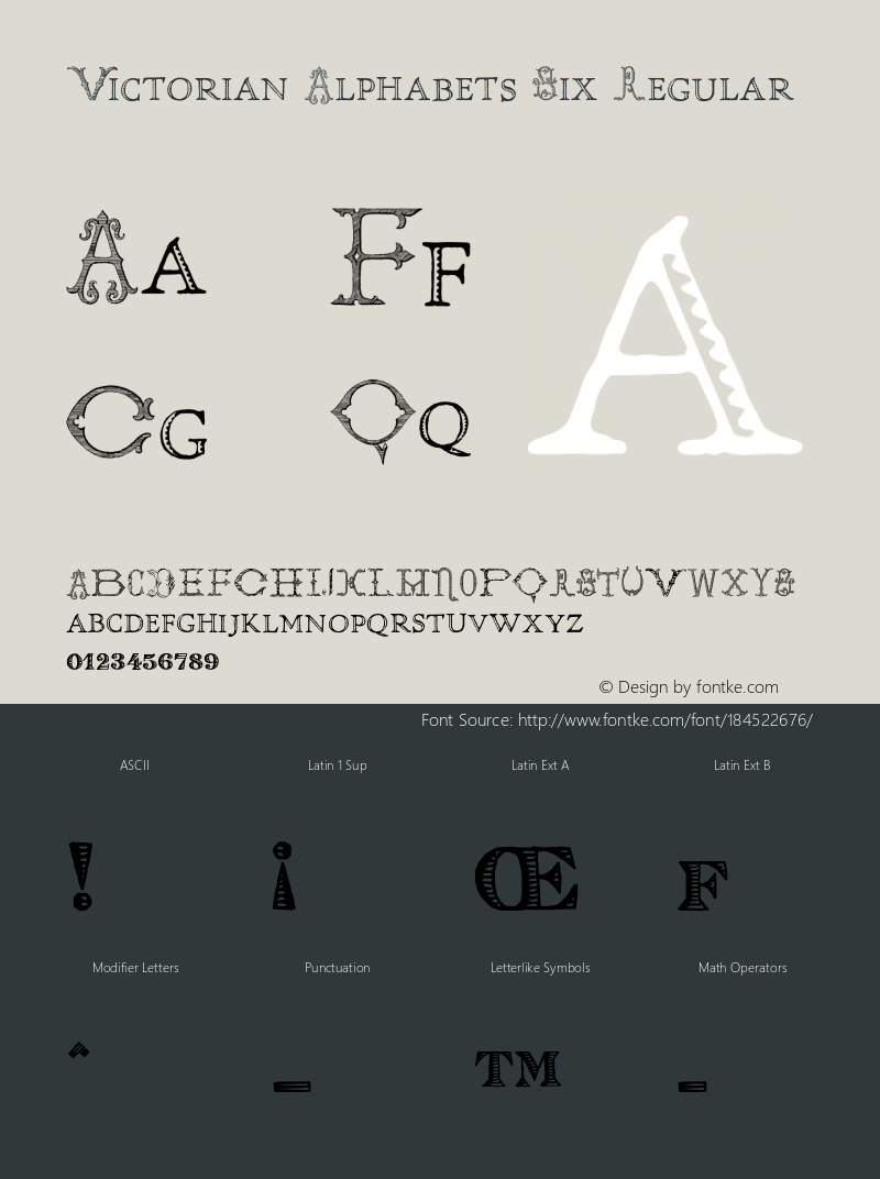 Victorian Alphabets Six Regular Version 1.000图片样张