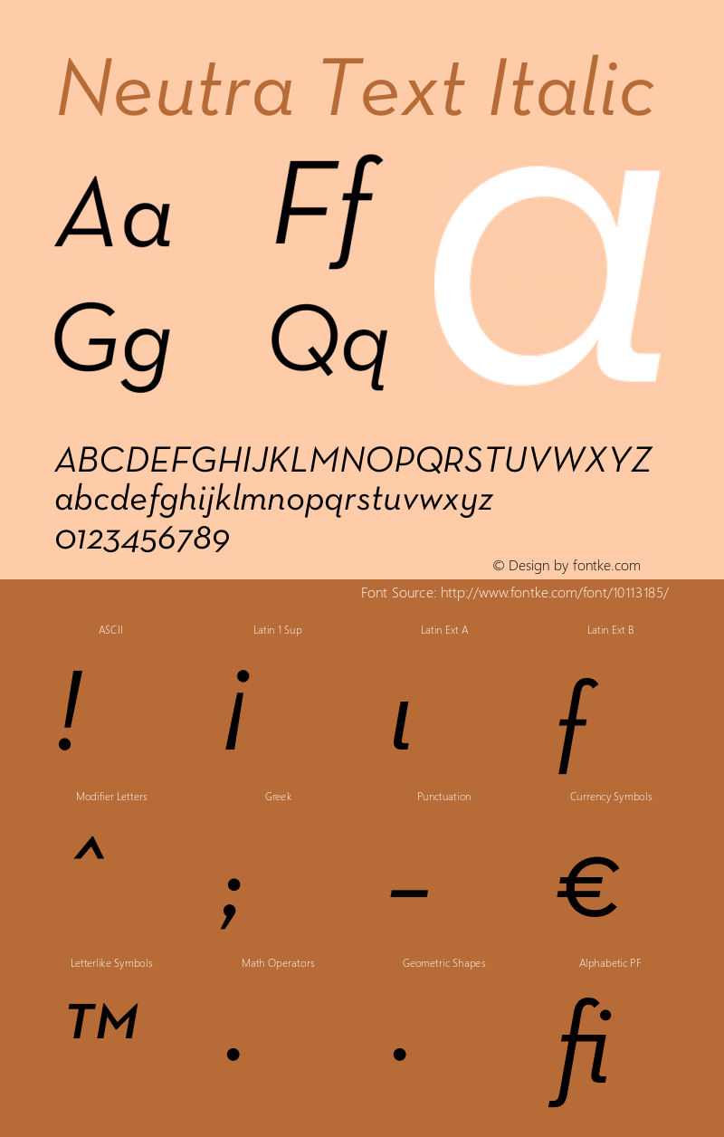 Neutra Text Italic OTF 1.000;PS 001.000;Core 1.0.29图片样张