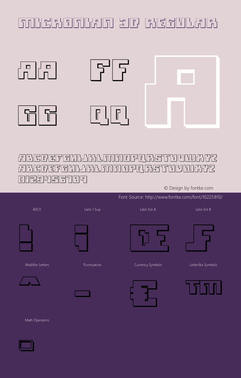 Micronian 3D Regular 001.000图片样张