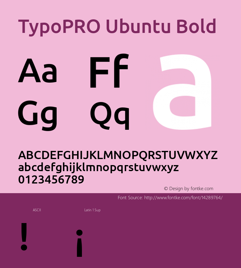 TypoPRO Ubuntu Bold Version 0.80图片样张