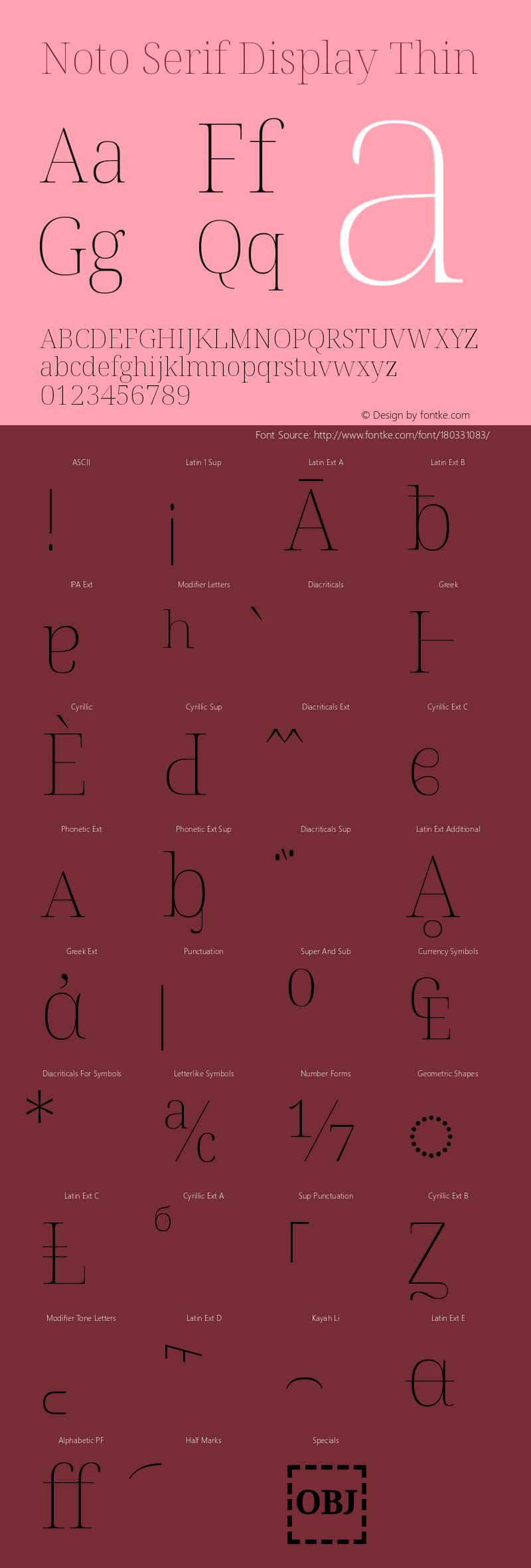 Noto Serif Display Thin Version 2.003图片样张