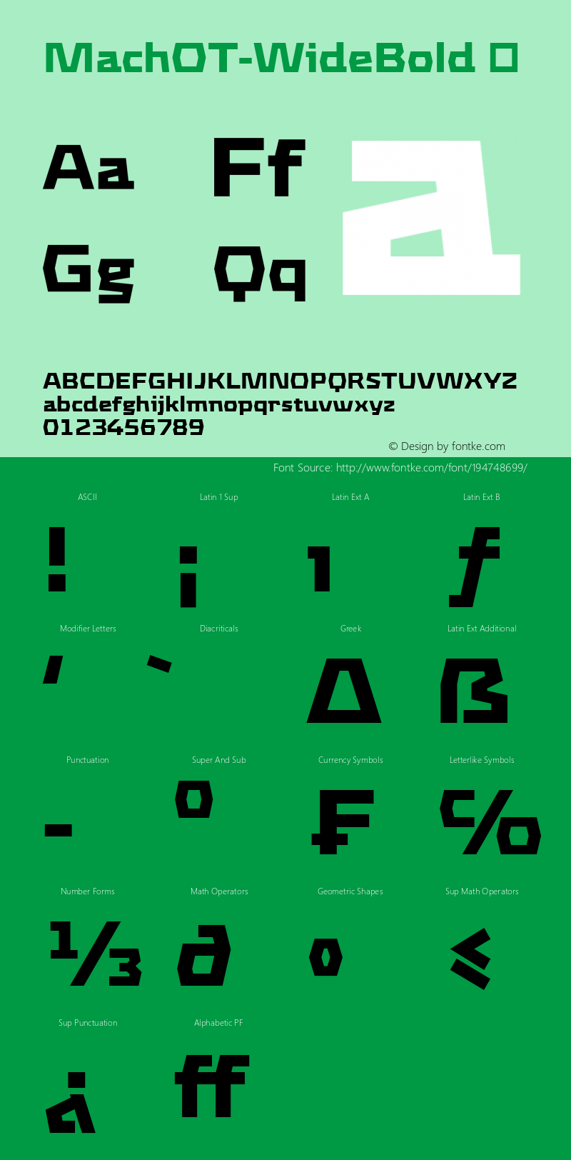 ☞MachOT-WideBold Version 7.504; 2009; Build 1003;com.myfonts.easy.fontfont.mach.ot-wide-bold.wfkit2.version.3mm1图片样张