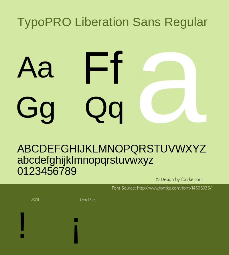 TypoPRO Liberation Sans Regular Version 2.00.1图片样张