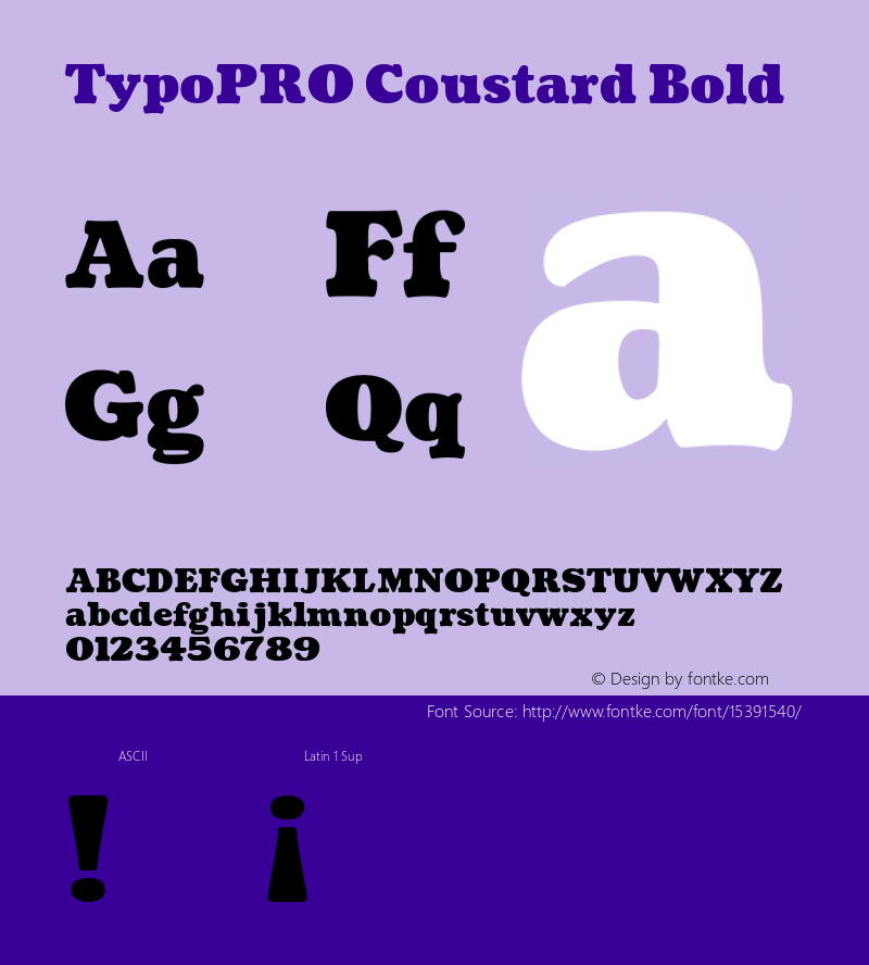 TypoPRO Coustard Bold Version 1.000;图片样张