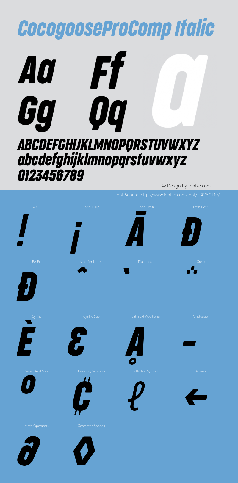 CocogooseProComp Italic Version 1.000图片样张