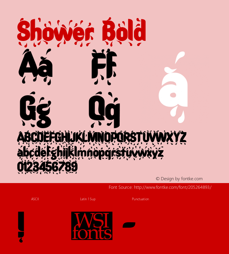 Shower Bold Macromedia Fontographer 4.1 7/20/96图片样张