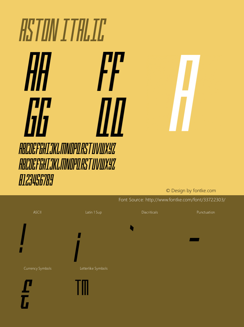 Aston Italic Version 1.000;PS 001.000;hotconv 1.0.88;makeotf.lib2.5.64775图片样张