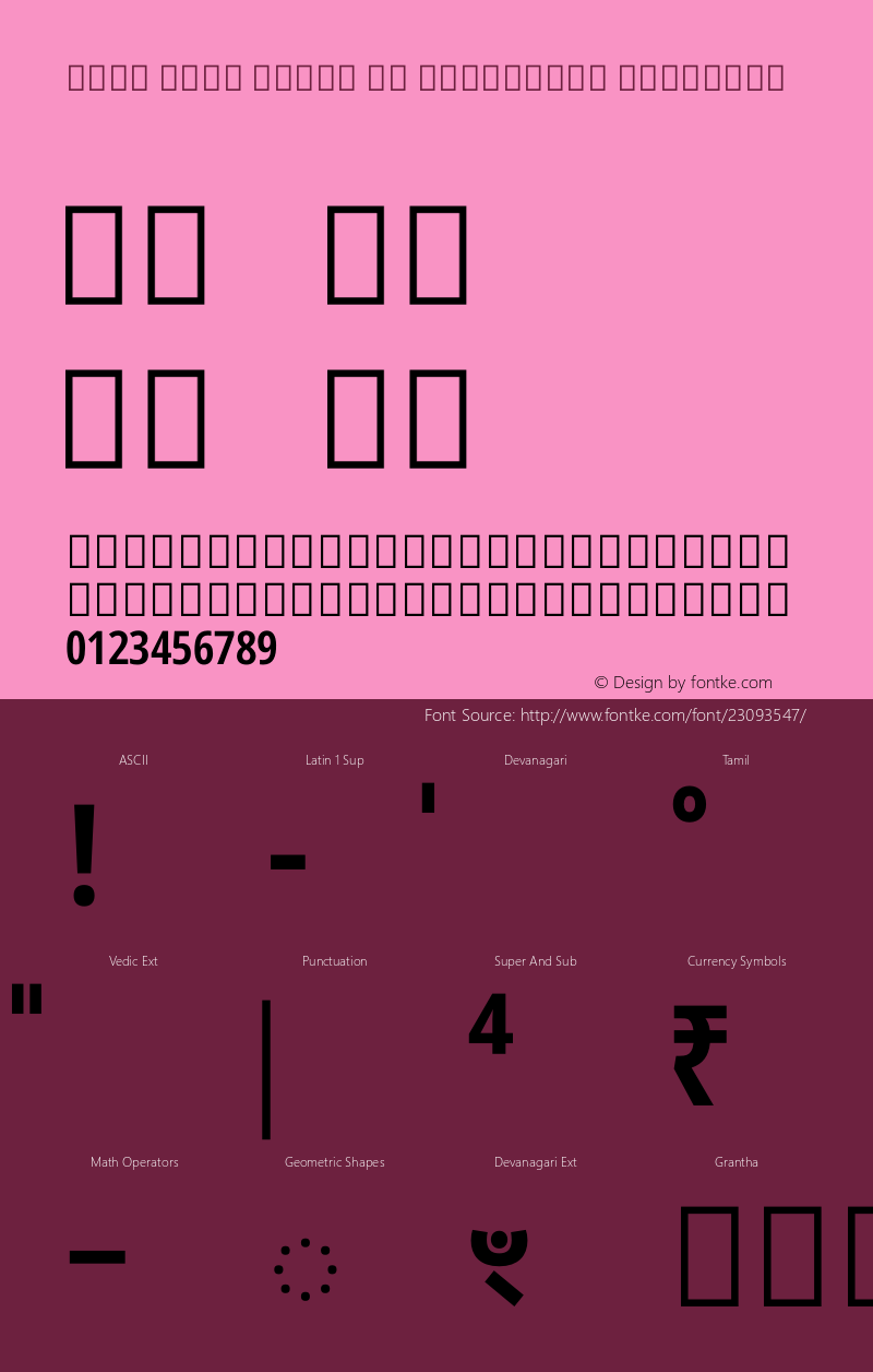 Noto Sans Tamil UI Condensed Semi Version 1.901图片样张