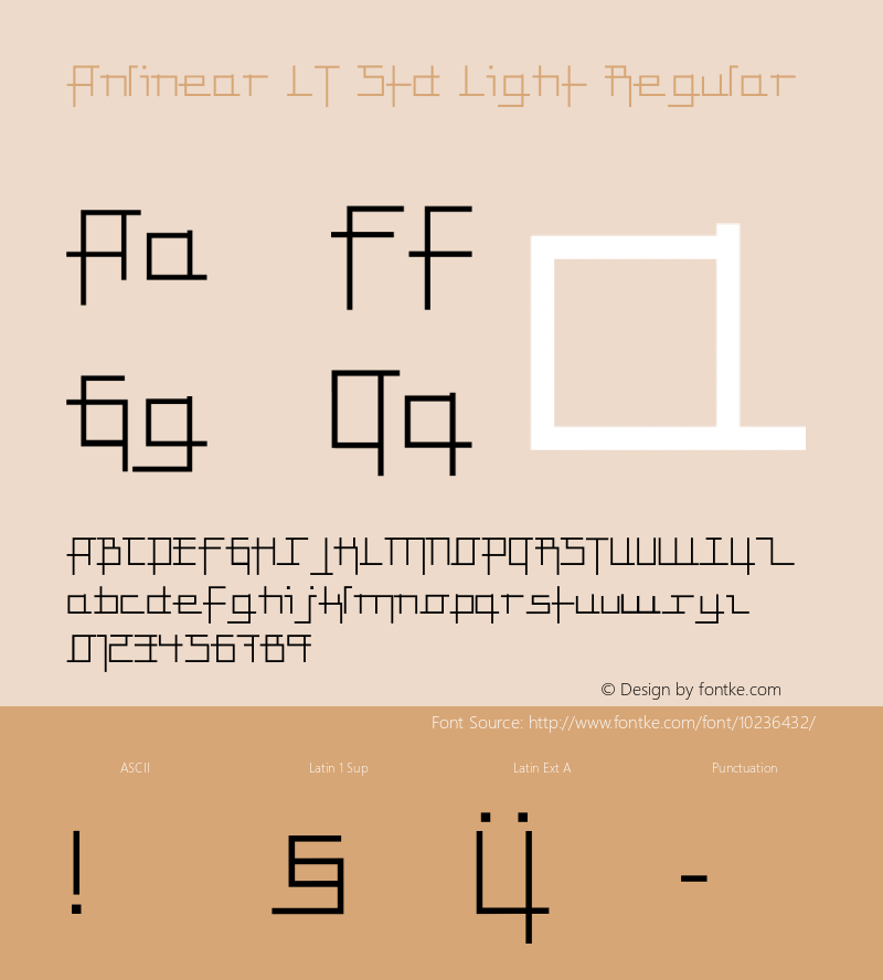 Anlinear LT Std Light Regular Version 1.000;PS 001.000;Core 1.0.38图片样张