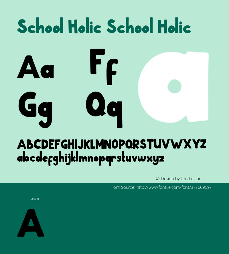 School Holic 3 School Holic 3 Version 1.00;September 2, 2019;FontCreator 12.0.0.2545 64-bit图片样张