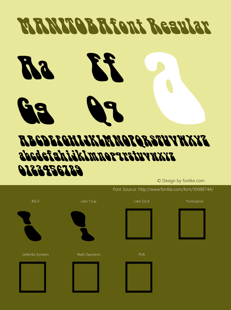 MANITOBAfont Regular Altsys Fontographer 3.5  4/3/01图片样张
