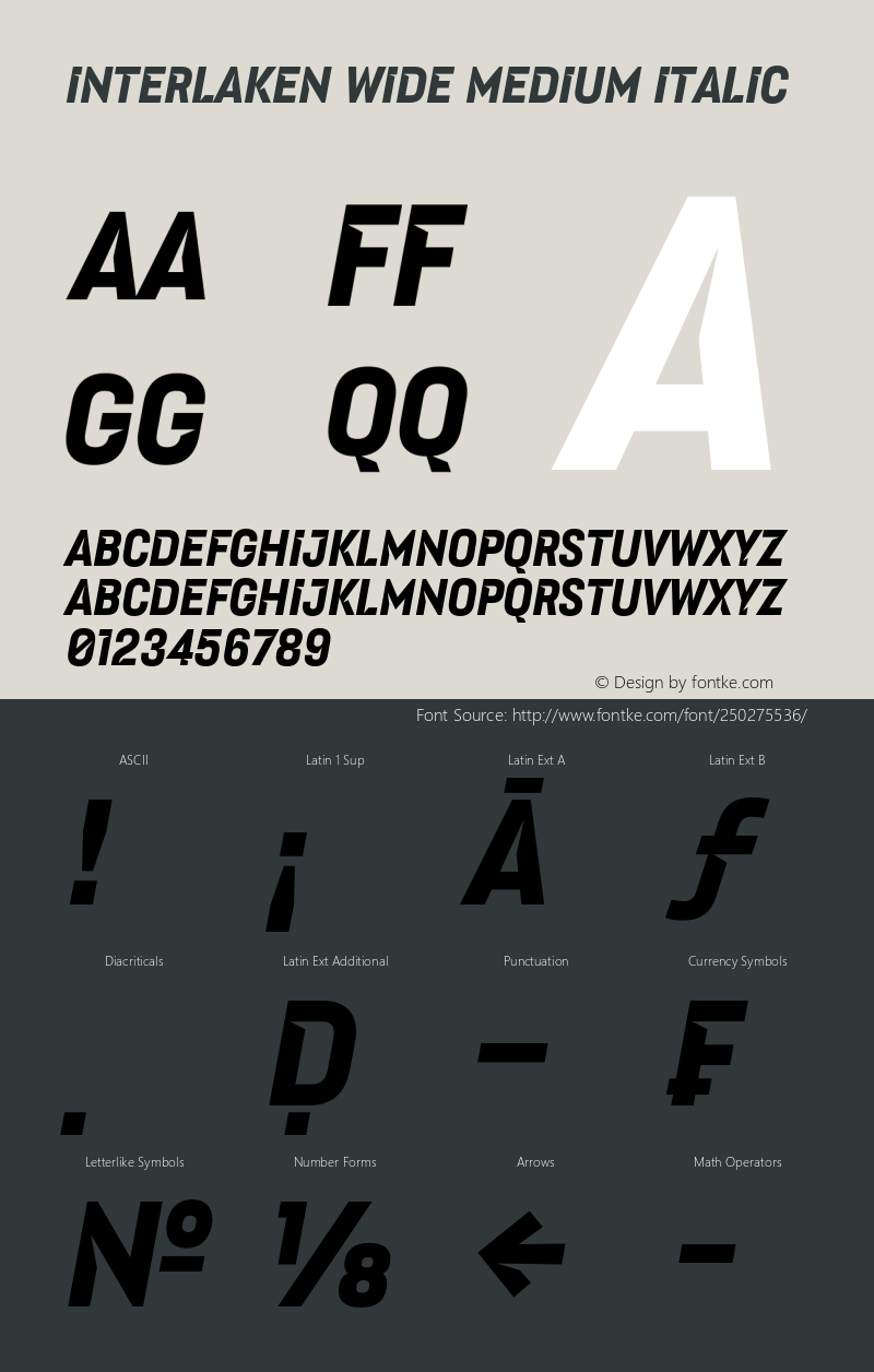 Interlaken Wide Medium Italic Version 1.000;Glyphs 3.1.2 (3151)图片样张